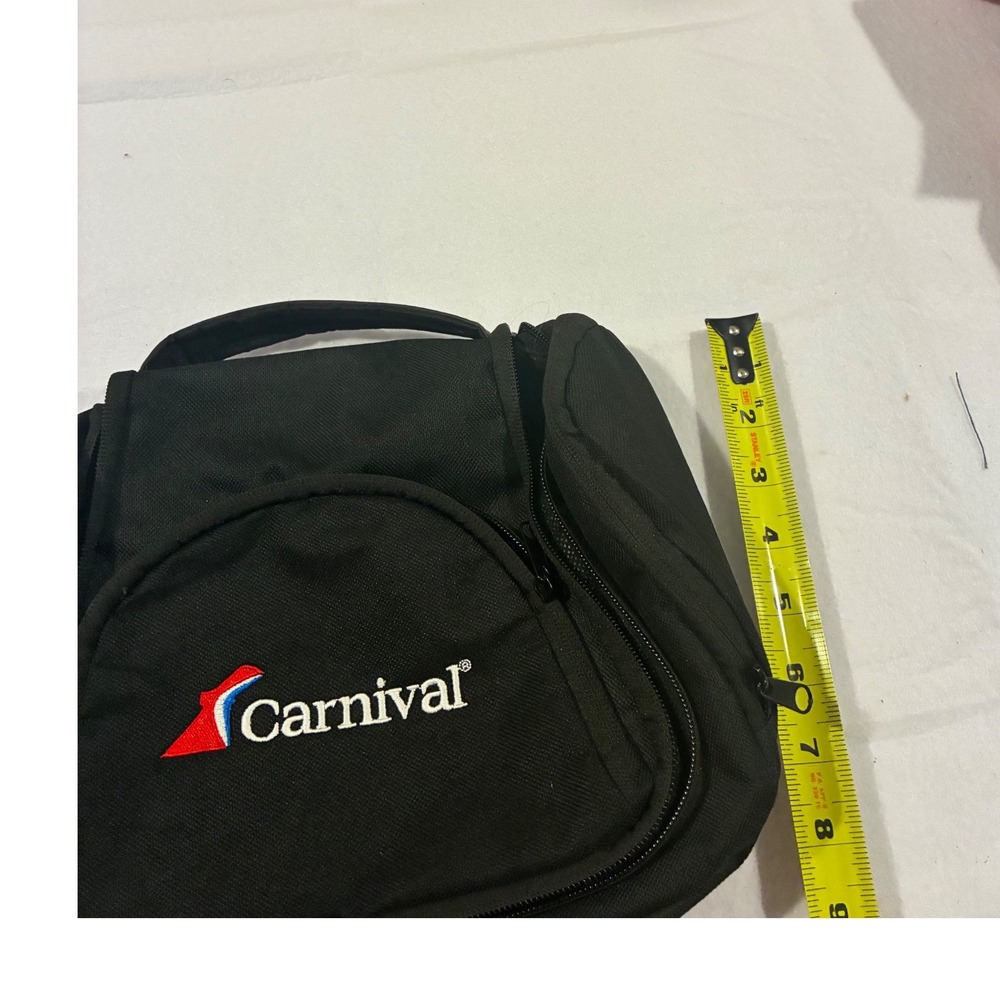 Carnival Cruise Line Hanging Toiletry Bag Black Travel Organizer Makeup Case - Picture 3 of 6